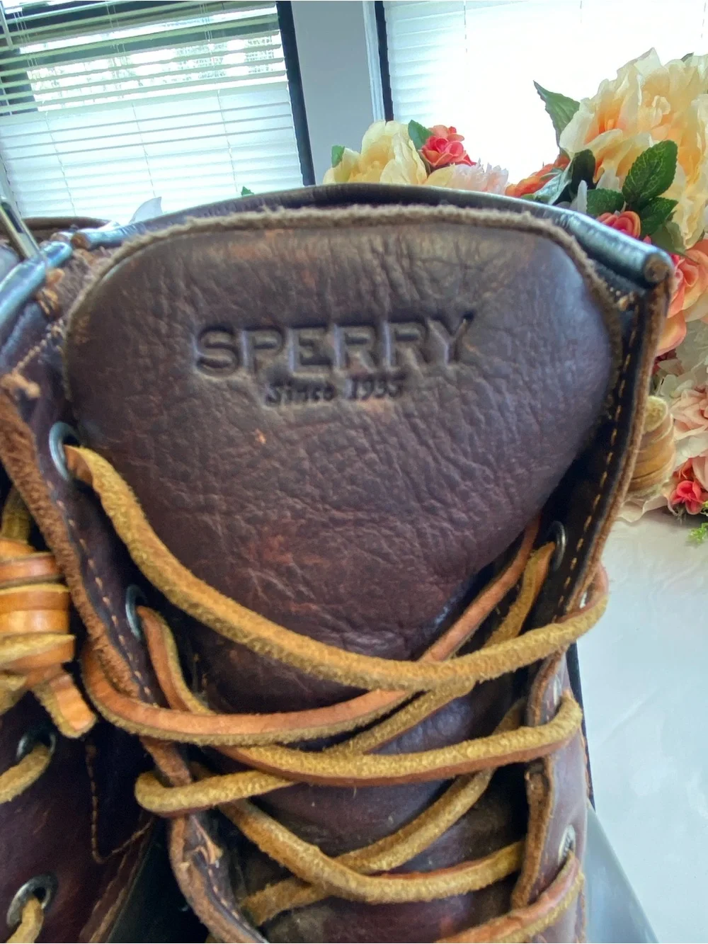 Sperry Saltwater Duck Boot Brown Leather Waterproof Women’s Size 8M